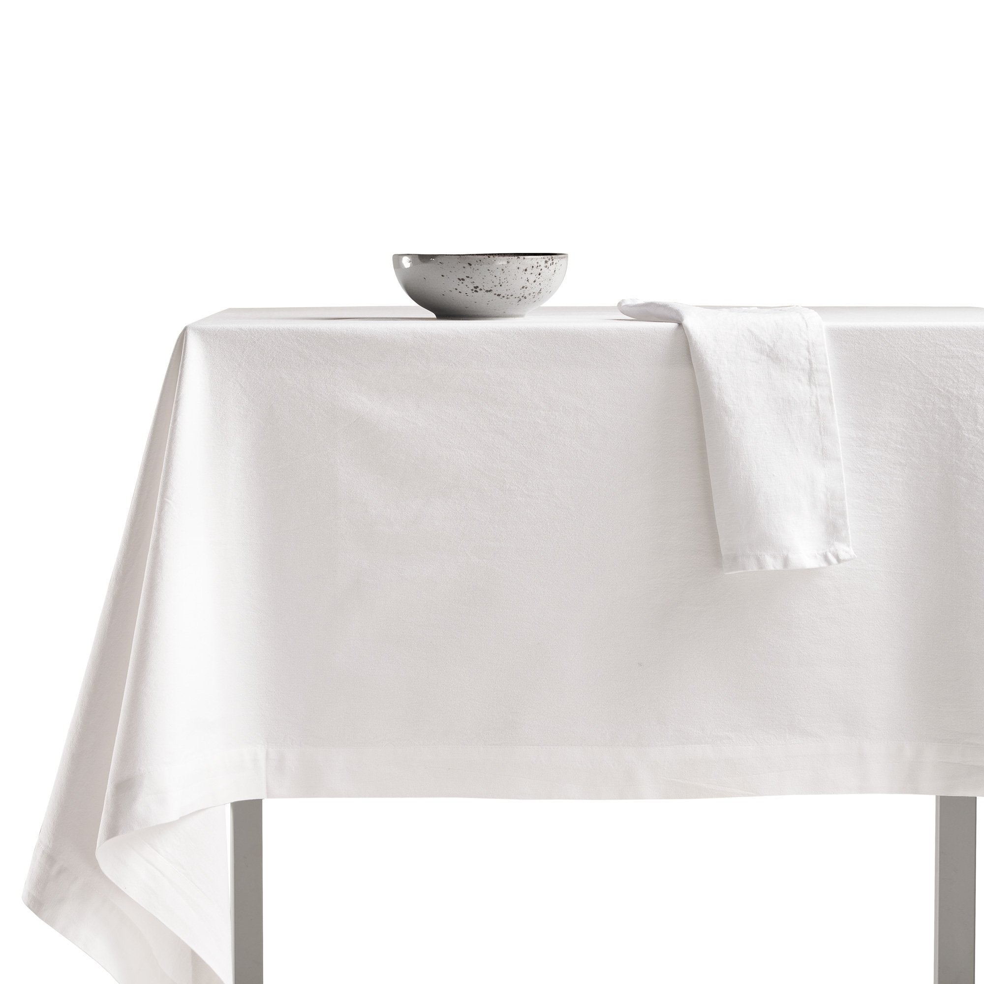 Tovaglia in Puro Cotone StoneWashed NO STIRO - Cales Tovaglia Lisola Bianco 140X180