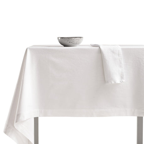 Tovaglia in Puro Cotone StoneWashed NO STIRO - Cales Tovaglia Lisola Bianco 140X180
