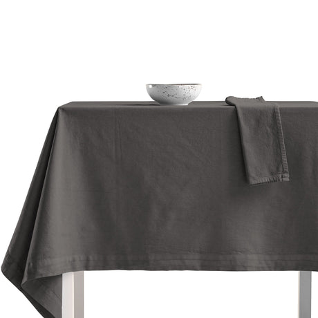 Tovaglia in Puro Cotone StoneWashed NO STIRO - Cales Tovaglia Lisola Grisaglia 140X180