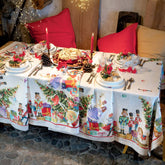 Tovaglia in Puro Lino con Fantasia - Schiaccianoci Tovaglia Tessitura Toscana Telerie 160x230cm