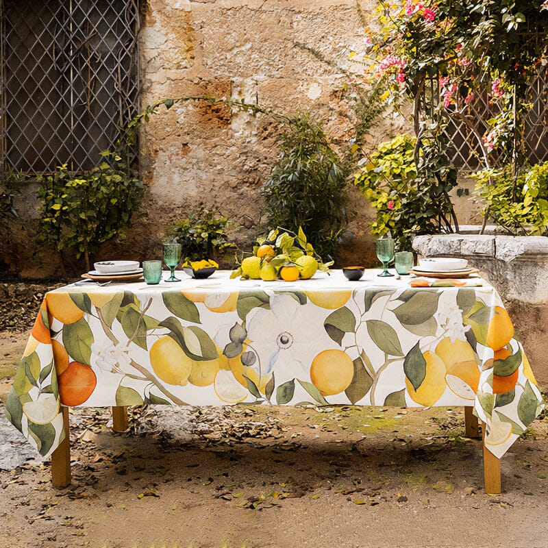 Tovaglia in Puro Lino Fantasia Stampata - Amalfi Tovaglia Napking 160x220cm