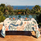 Tovaglia in Puro Lino Fantasia Stampata - Sirene Tovaglia Napking 180x270cm