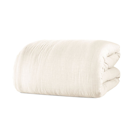 Trapunta in Cotone e Lino StoneWashed NO Stiro - Luxury Trapuntino Estivo Lisola Matrimoniale Avorio