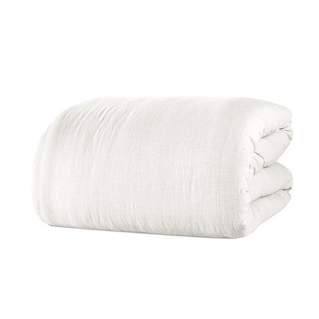 Trapunta in Cotone e Lino StoneWashed NO Stiro - Luxury Trapuntino Estivo Lisola Matrimoniale Bianco