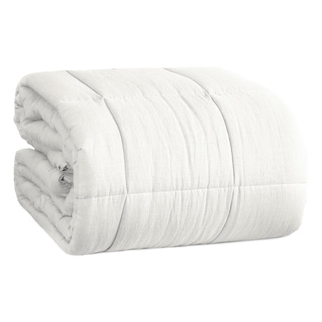 Trapunta in Lino Tinto in Capo - Columbia Trapunta Lisola Matrimoniale Bianco