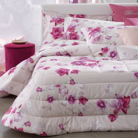 Trapunta in Percalle di Cotone Fantasia Floreale - Rose Trapunta Blumarine