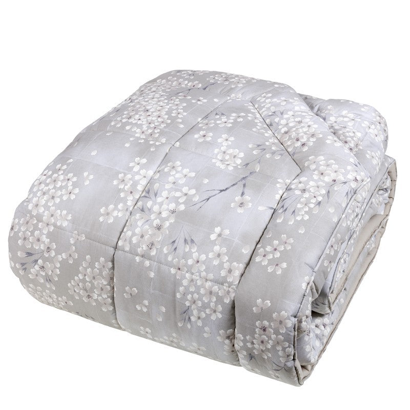 Trapunta in Percalle di Puro Cotone - Kimono Trapunta Fazzini Matrimoniale Naturale