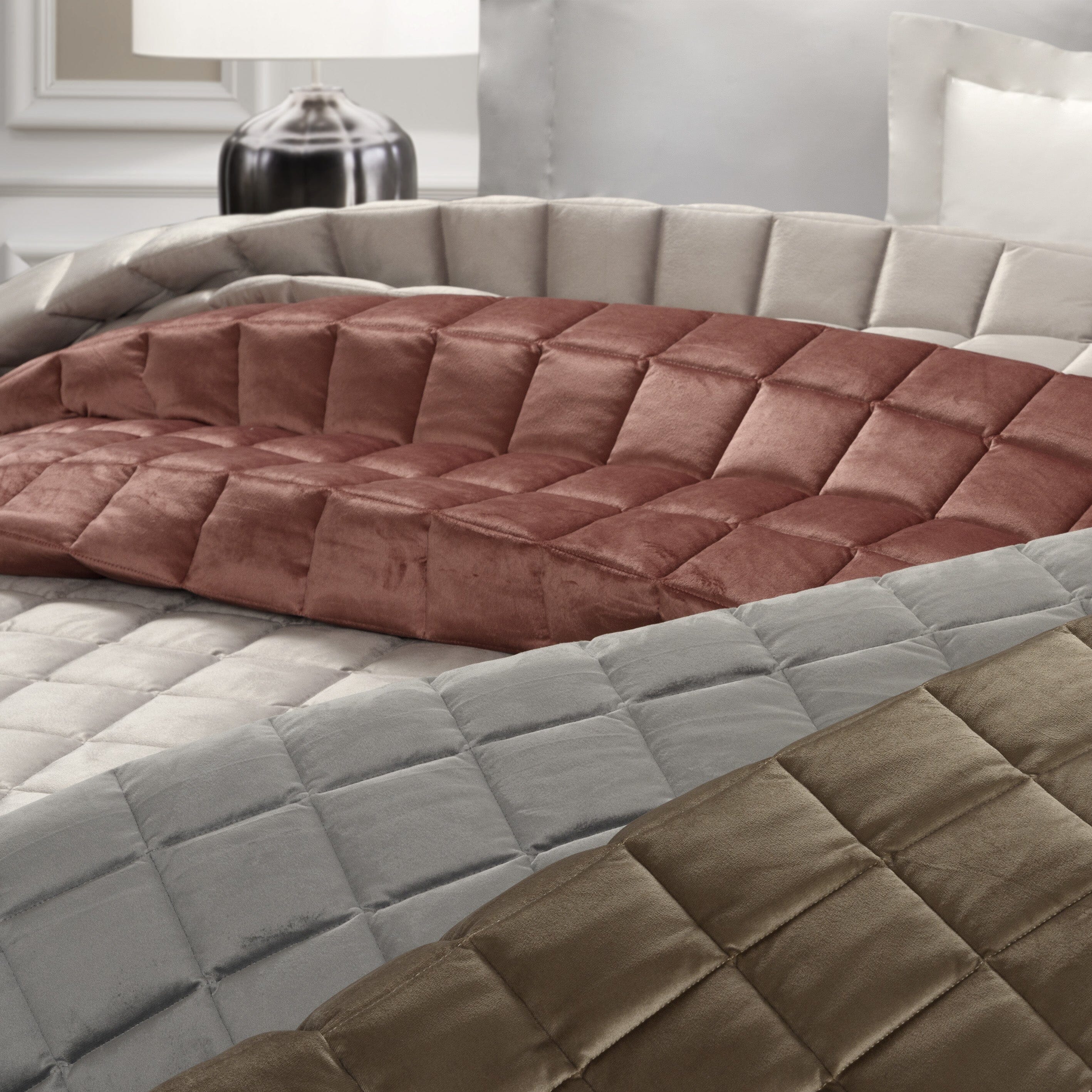 Trapunta Invernale in Puro Cotone Tinta Unita - Velour Trapunta Dea