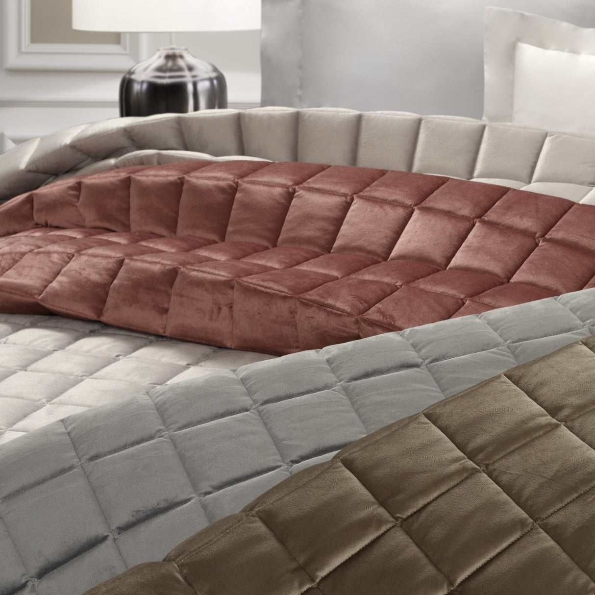 Trapunta Invernale in Puro Cotone Tinta Unita - Velour Trapunta Dea