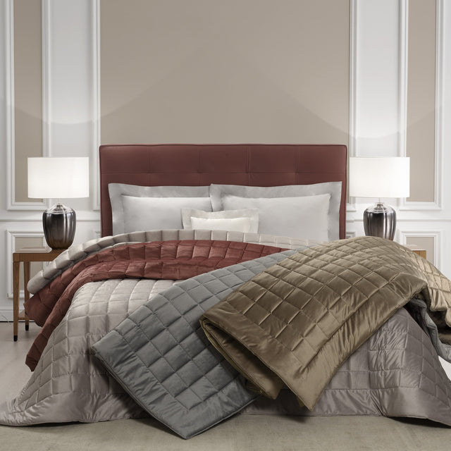 Trapunta Invernale in Puro Cotone Tinta Unita - Velour Trapunta Dea