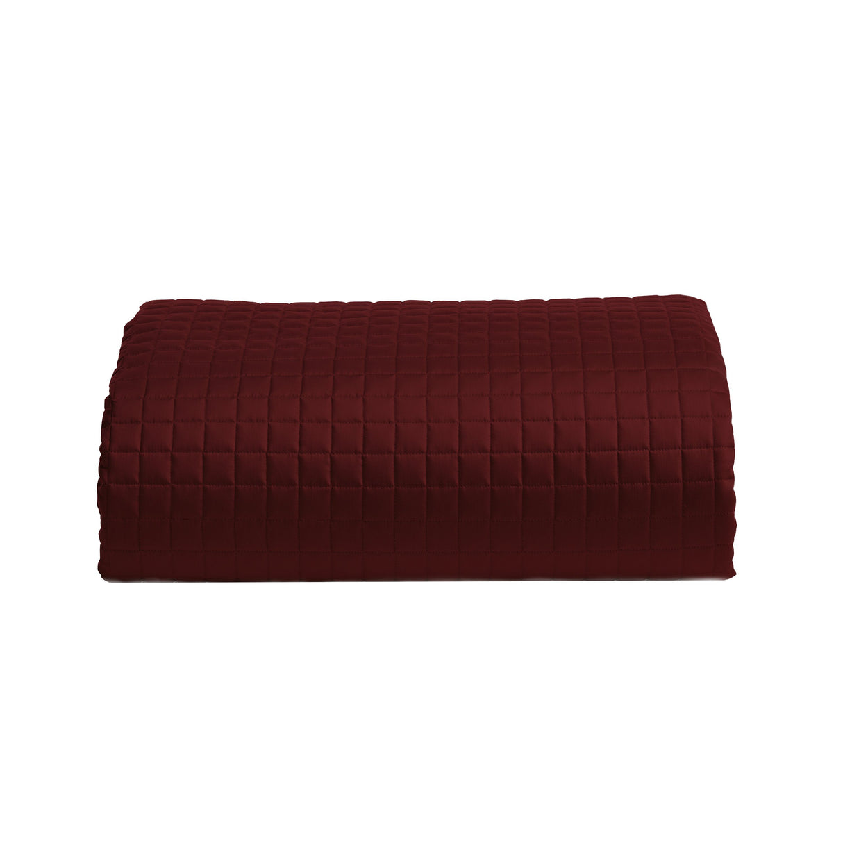 Trapuntino leggero in Rasatello di Cotone in Tinta Unita - Marrakech Trapuntino Estivo Creole Home Bordeaux