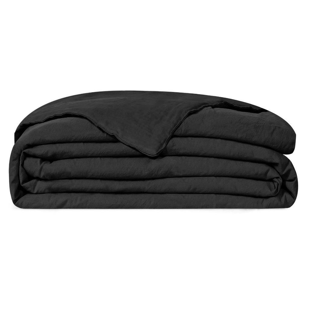 Trapuntino leggero Puro Cotone StoneWashed NO Stiro - Loira Trapuntino Estivo Loft by BiancoPerla Singolo Nero