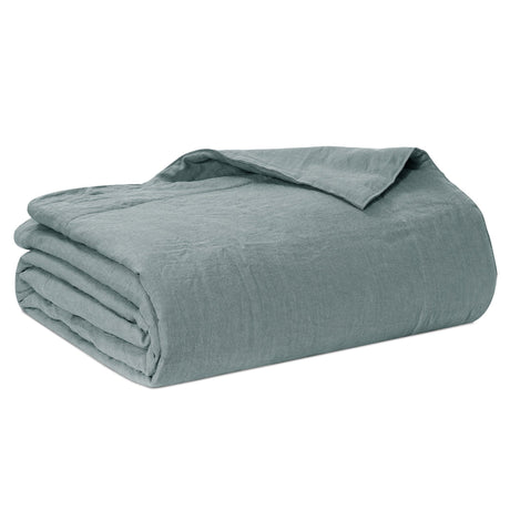 Trapuntino leggero Puro LINO StoneWashed NO Stiro - Luxury Trapuntino Estivo Lisola Stone Matrimoniale Cenere