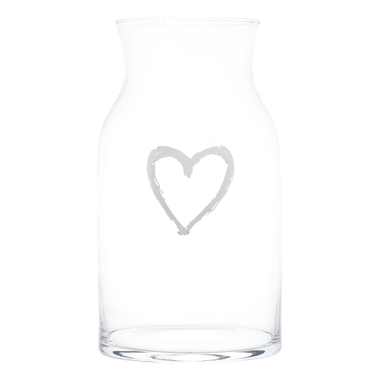 Vaso Portafiori in Vetro Soffiato Serigrafato - Cuore Graffiti Vaso Portafiori Simple Day Piccolo