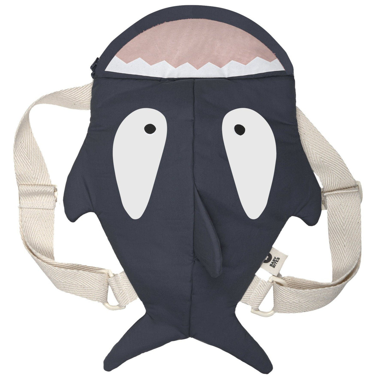 Zainetto in Puro Cotone Impermeabile - Shark Zaino Baby Bites Blu Navy