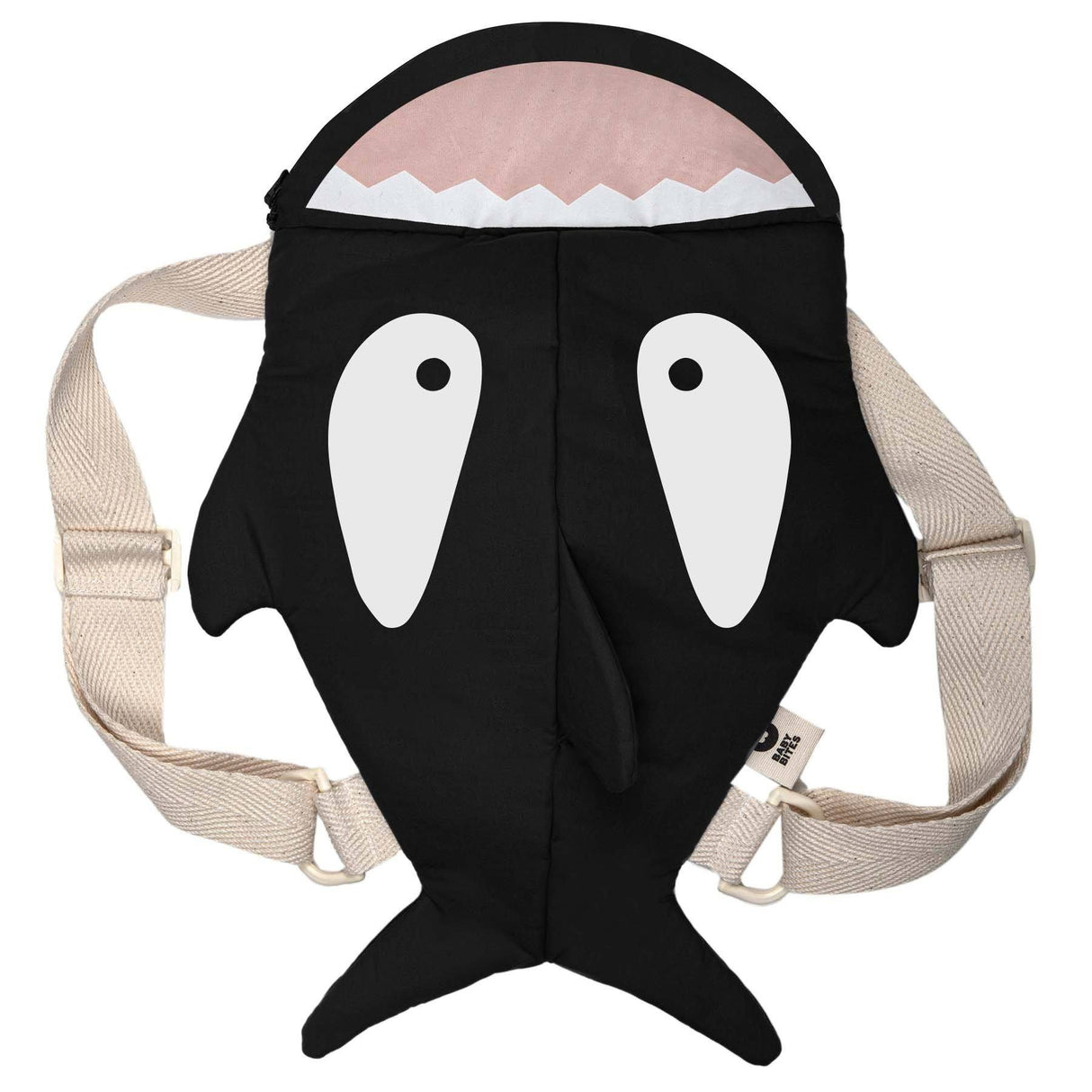 Zainetto in Puro Cotone - Shark Zaino Baby Bites Nero