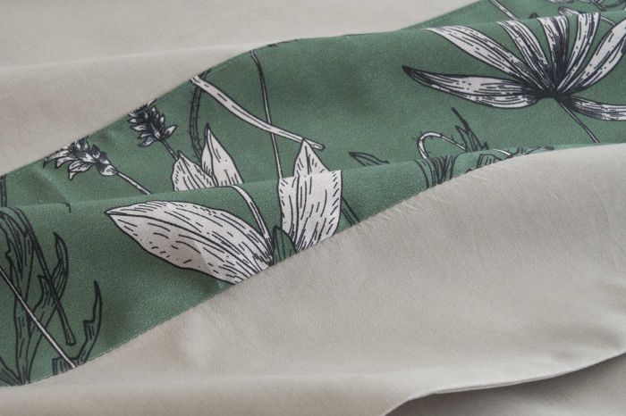 Heckett Lane Fodera Per Cuscino In Percalle Di Cotone | Verde Oasis, 25x90 Cm, Chiusura A Fiocco, Öko Tex 100