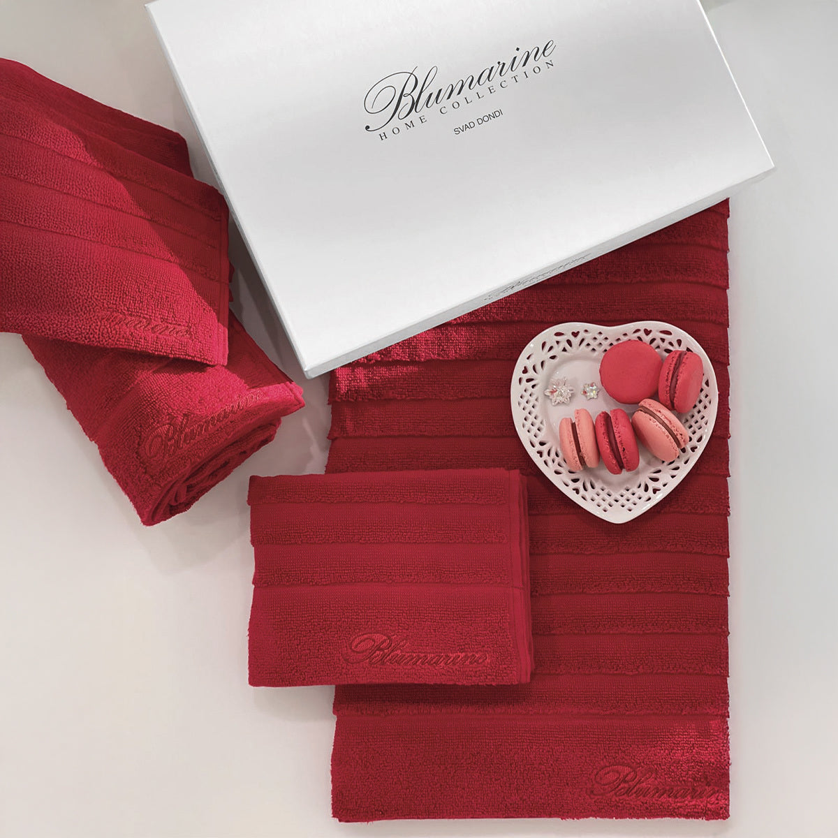 Coppia Asciugamani in Spugna di Cotone Jacquard - Mademoiselle
