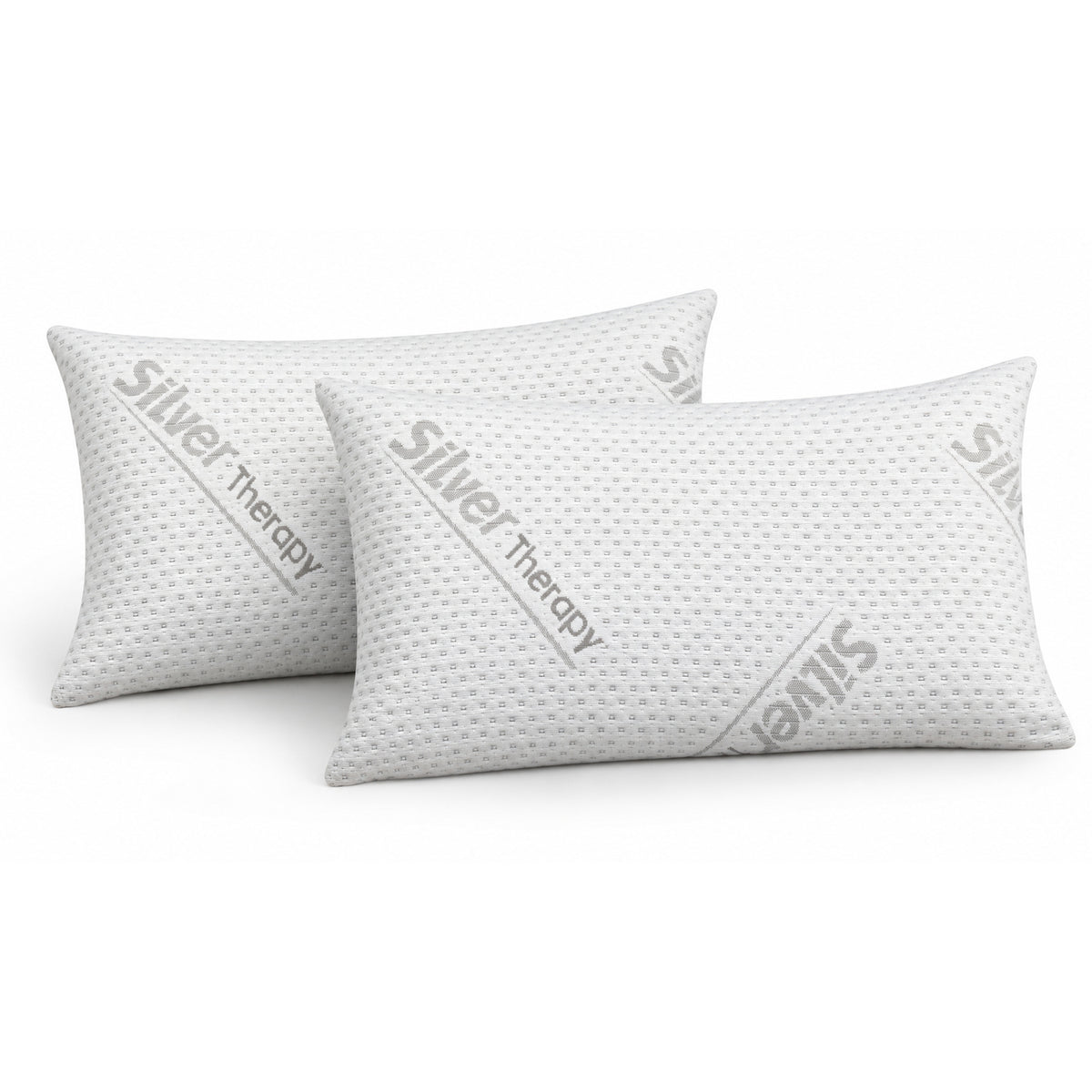 Coppia Copriguanciali con Fili d’Argento - Silver Therapy