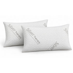 Coppia Copriguanciali con Fili d’Argento - Silver Therapy