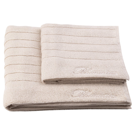 Coppia Asciugamani in Spugna di Cotone Jacquard - Mademoiselle