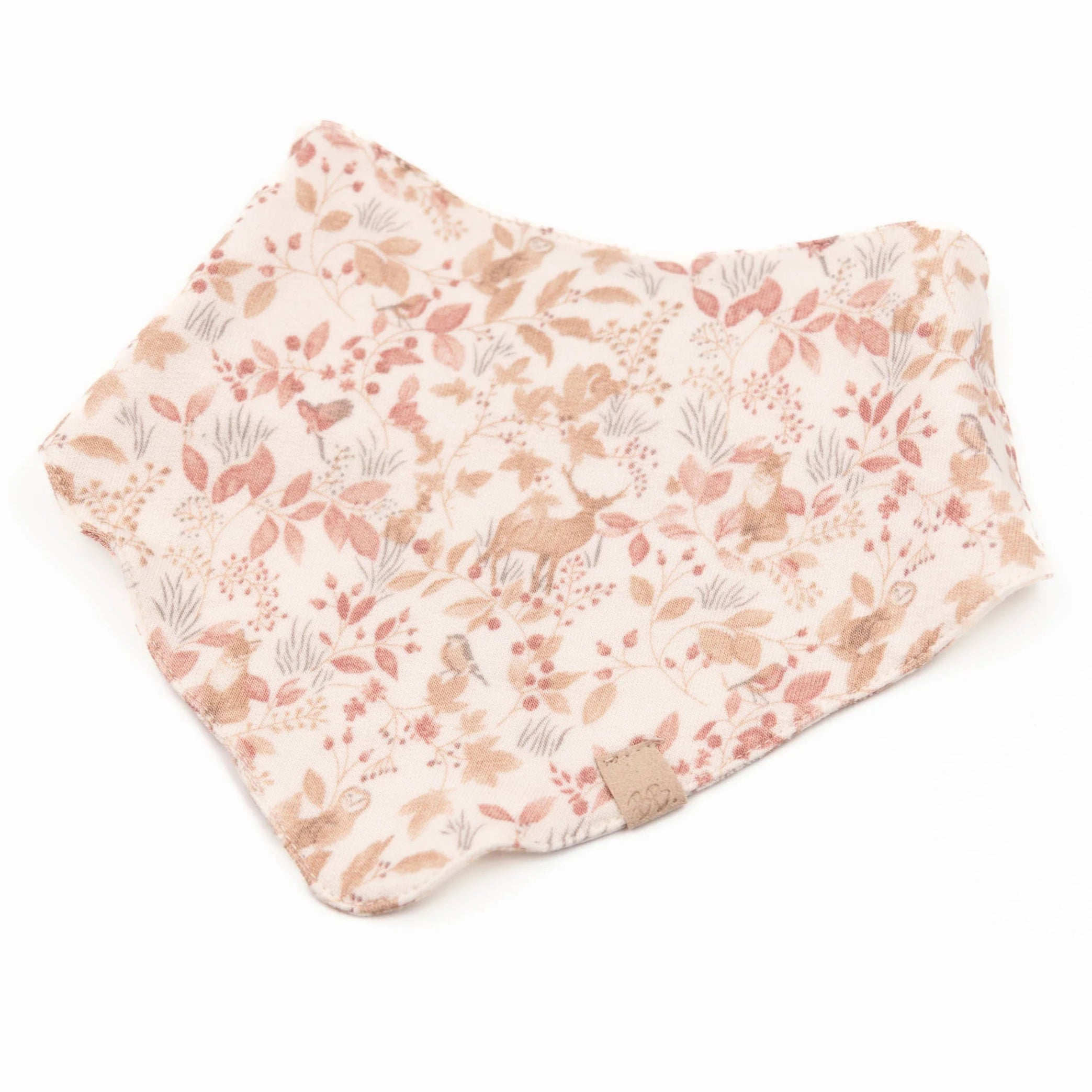 Bavaglino Triangolo in Spugna di Bambù Organico - Autumn Forest