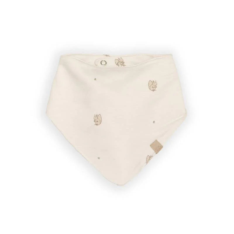 Bavaglino Triangolo in Spugna di Bambù Organico - Squirrel