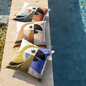 Cuscino in Puro Cotone Ricamato - Loro