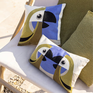 Cuscino in Puro Cotone Ricamato - Loro