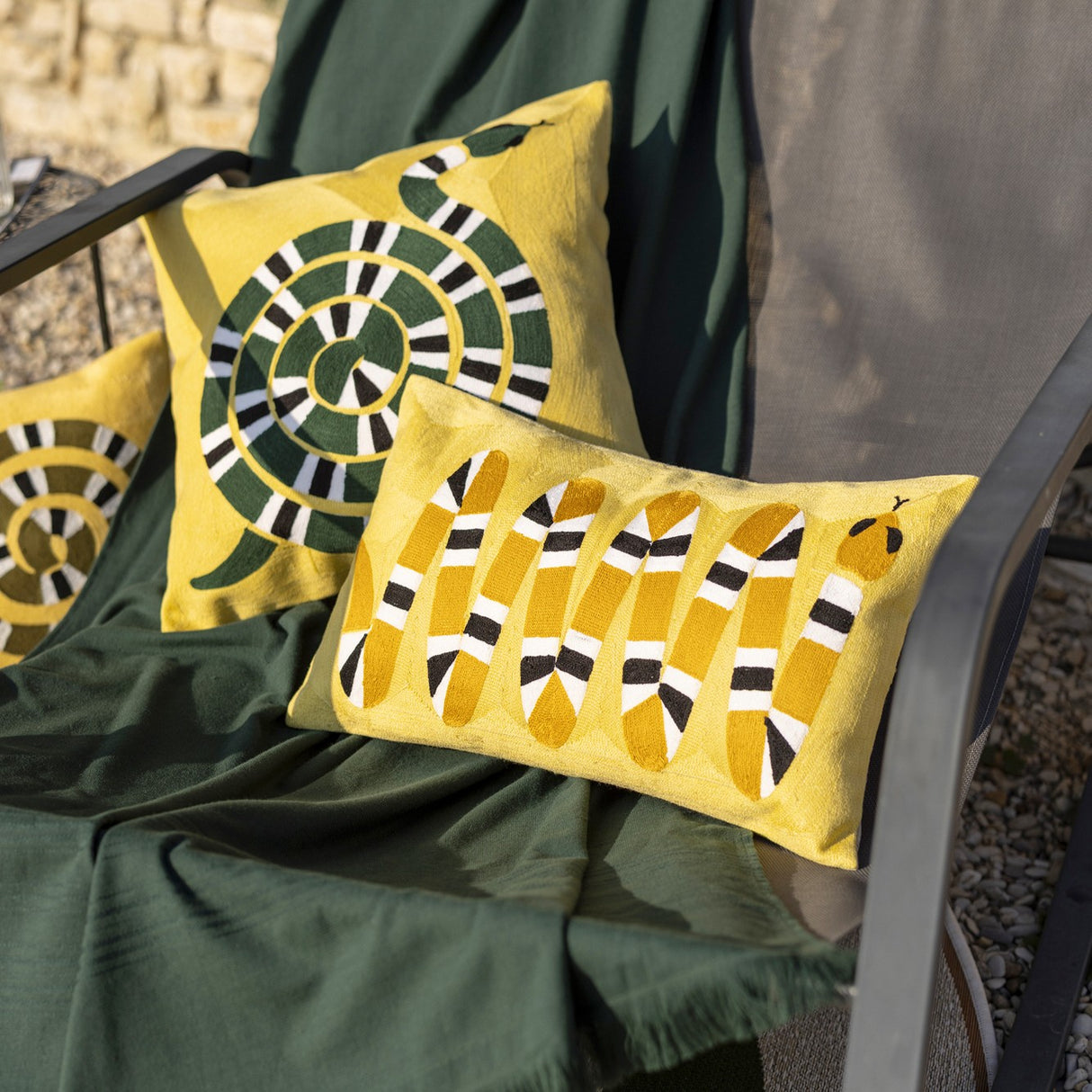 Cuscino in Puro Cotone Ricamato - Yoka