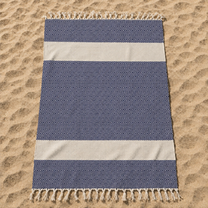 Telo Mare in Fouta di Puro Cotone Geometrico - Corfù