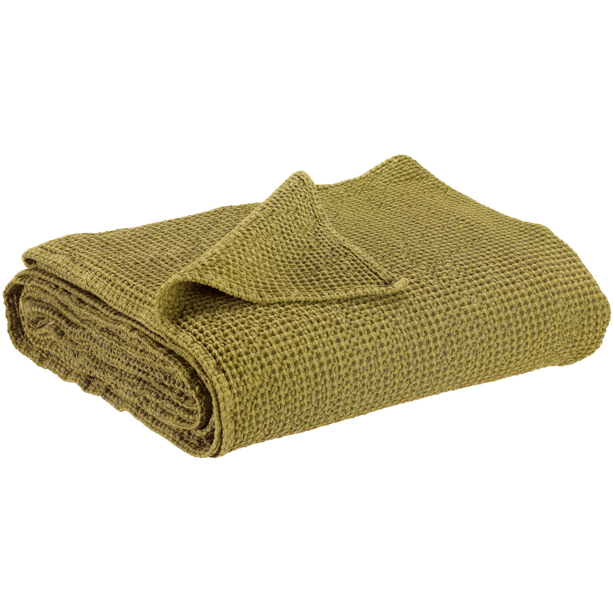 Copriletto a Nido D'Ape StoneWashed in Cotone Riciclato Tinta Unita - Maia Recycle