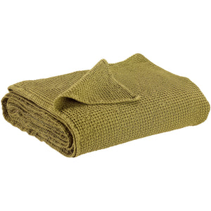 Copriletto a Nido D'Ape StoneWashed in Cotone Riciclato Tinta Unita - Maia Recycle