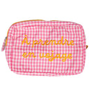 Pochette a Quadretti con Scritta Ricamata - Greta