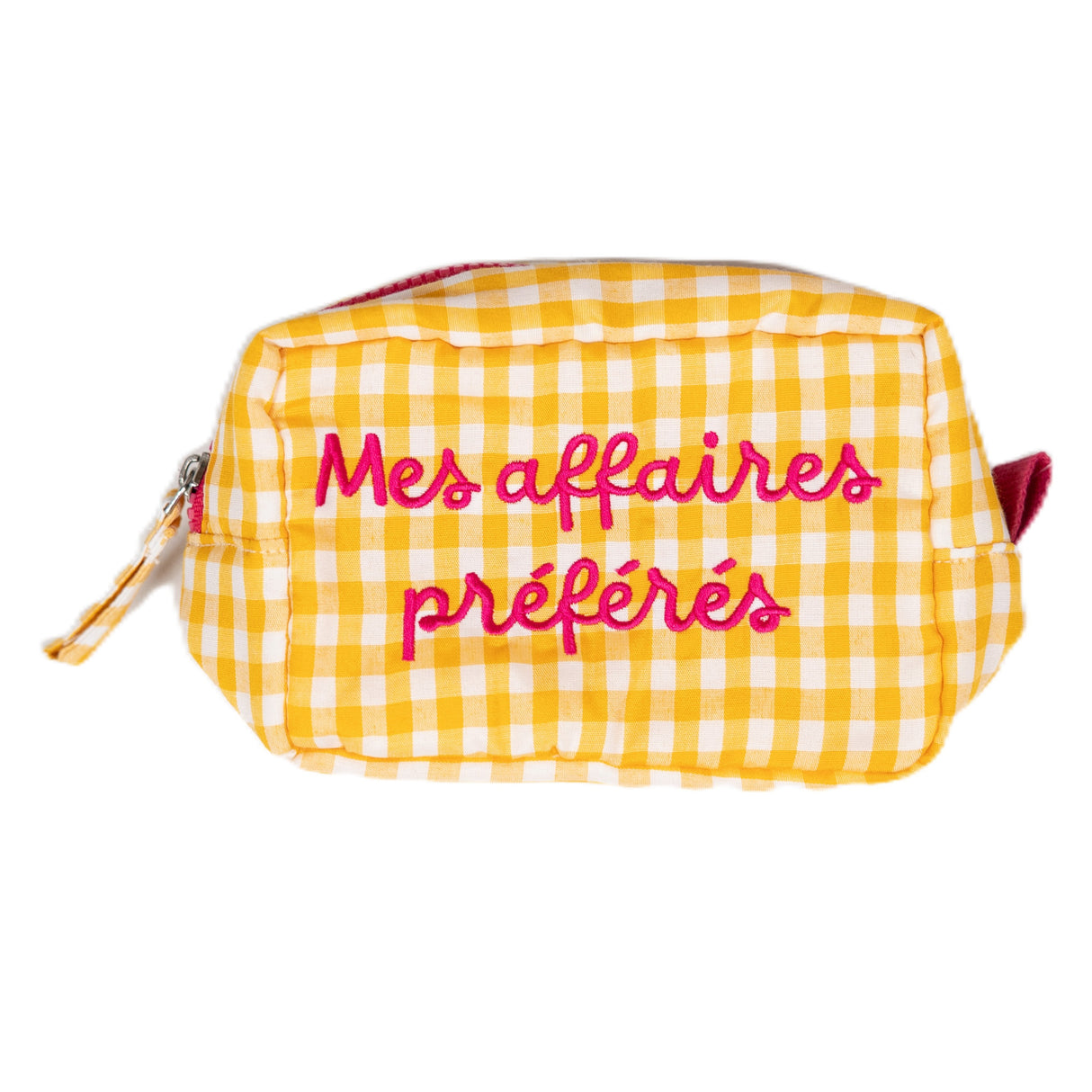 Pochette a Quadretti con Scritta Ricamata - Sophie