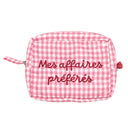 Pochette a Quadretti con Scritta Ricamata - Anna