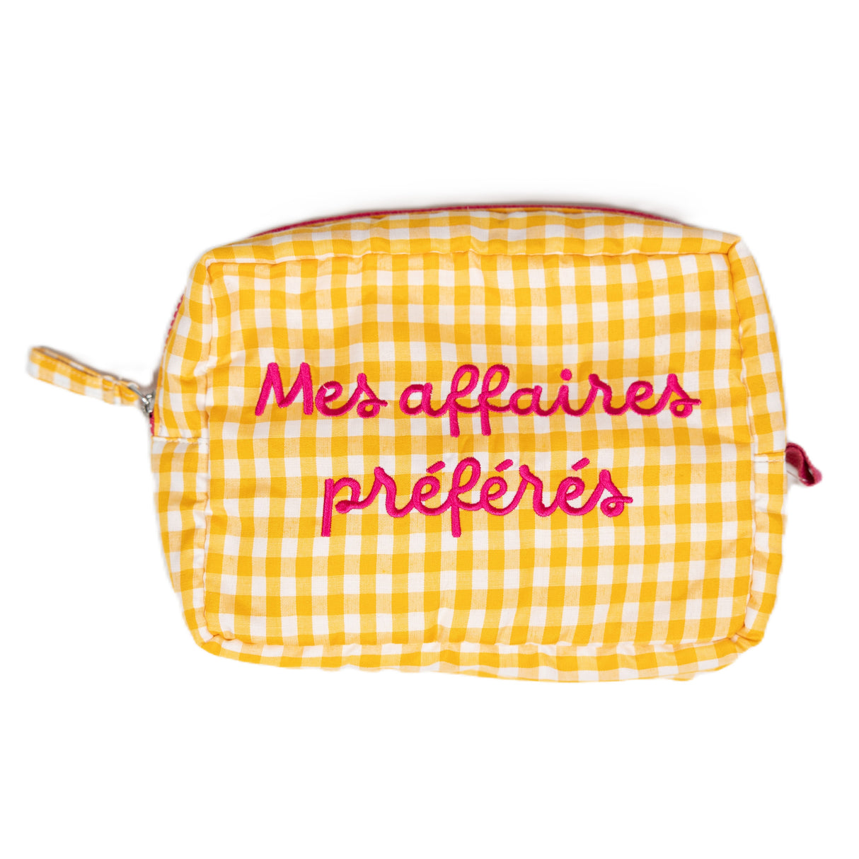 Pochette a Quadretti con Scritta Ricamata - Anna