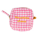 Pochette a Quadretti con Scritta Ricamata - Giulia
