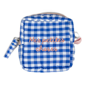 Pochette a Quadretti con Scritta Ricamata - Giulia