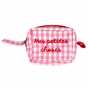 Pochette a Quadretti con Scritta Ricamata - Alice