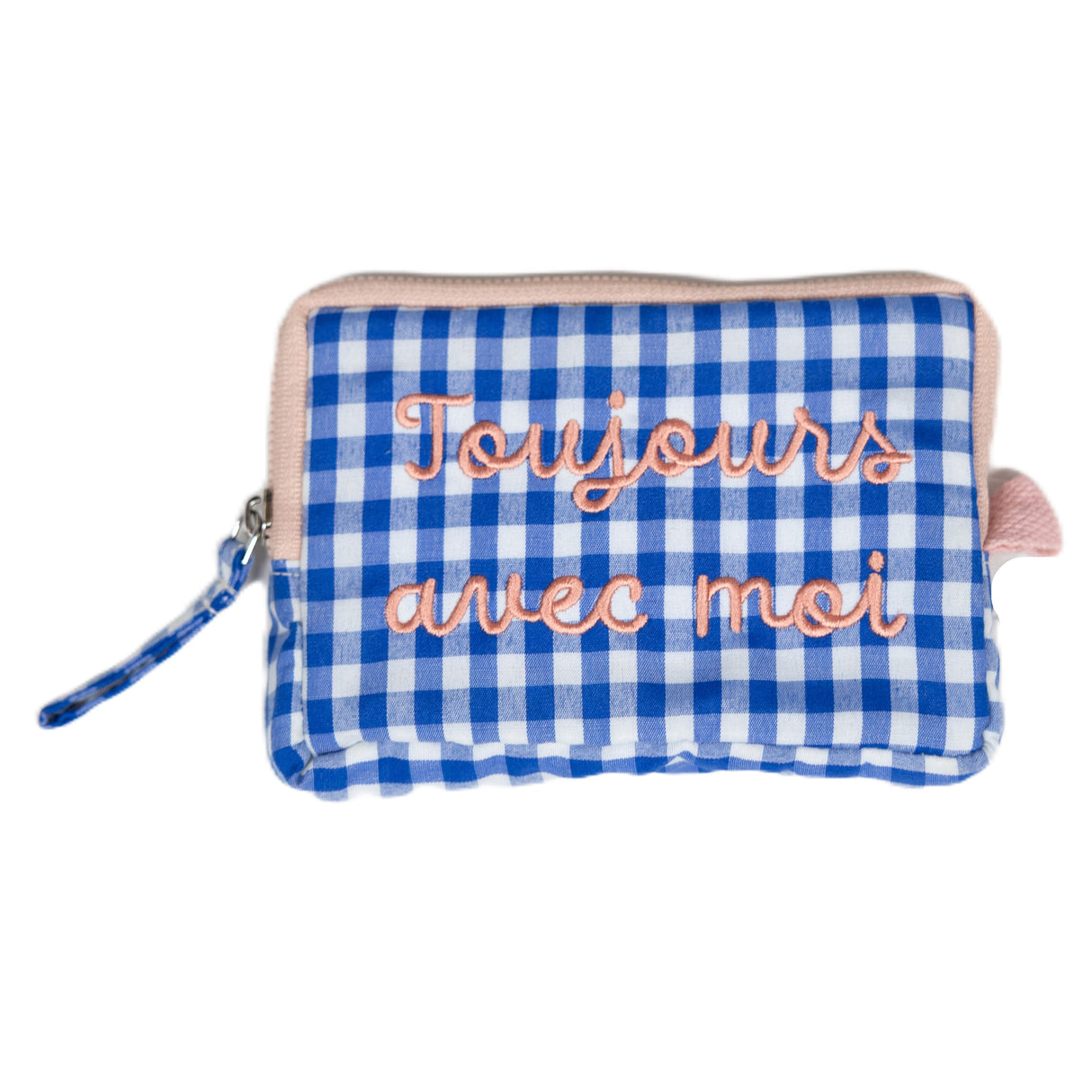 Pochette a Quadretti con Scritta Ricamata - Matilde