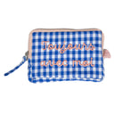 Pochette a Quadretti con Scritta Ricamata - Matilde
