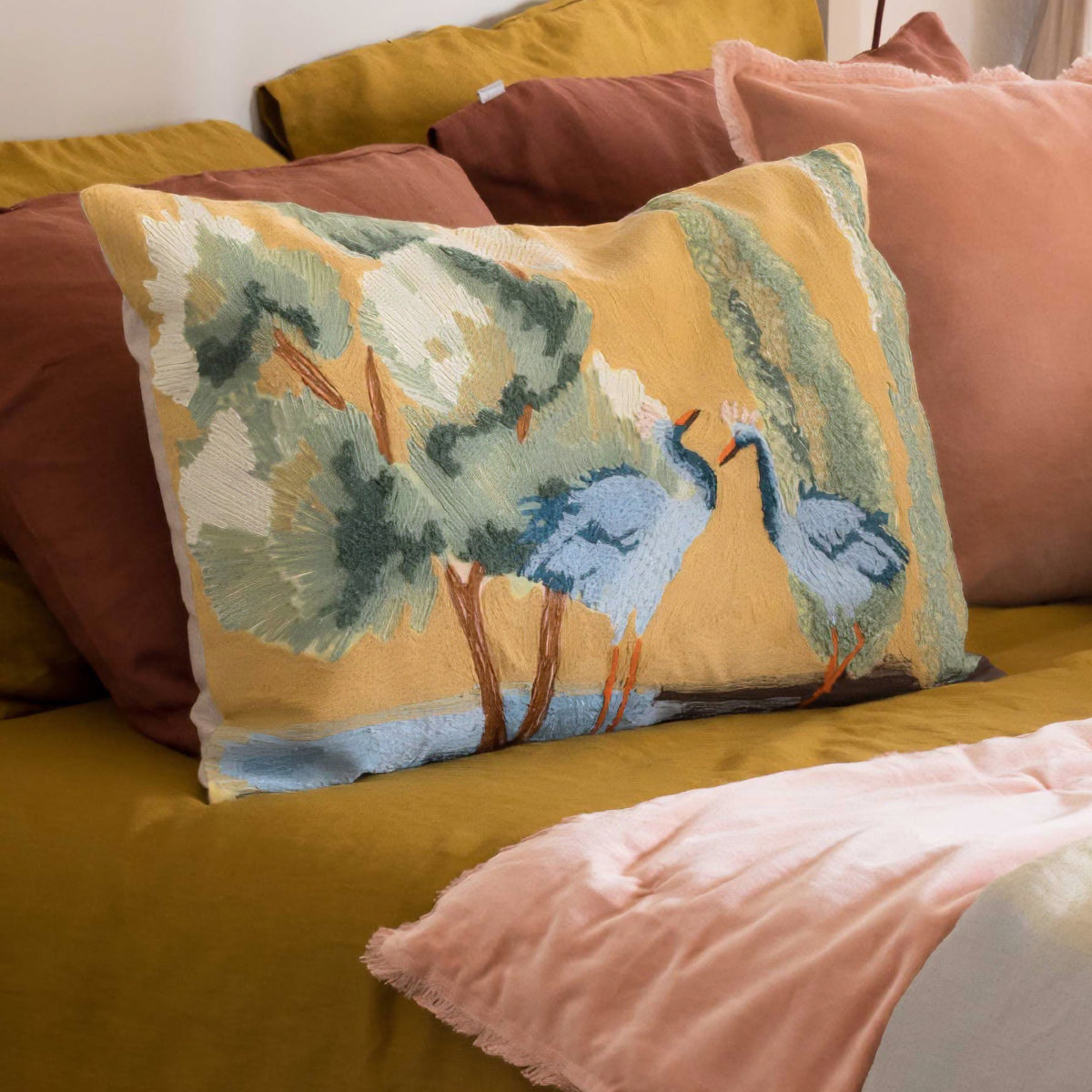 Cuscino in Puro Cotone Ricamato - Lola