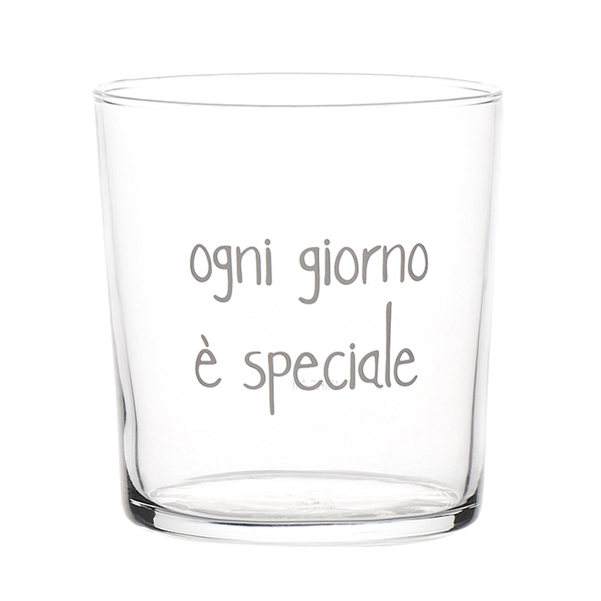 Set 6 Bicchieri in Vetro Temperato Serigrafati - Ogni Giorno è Speciale