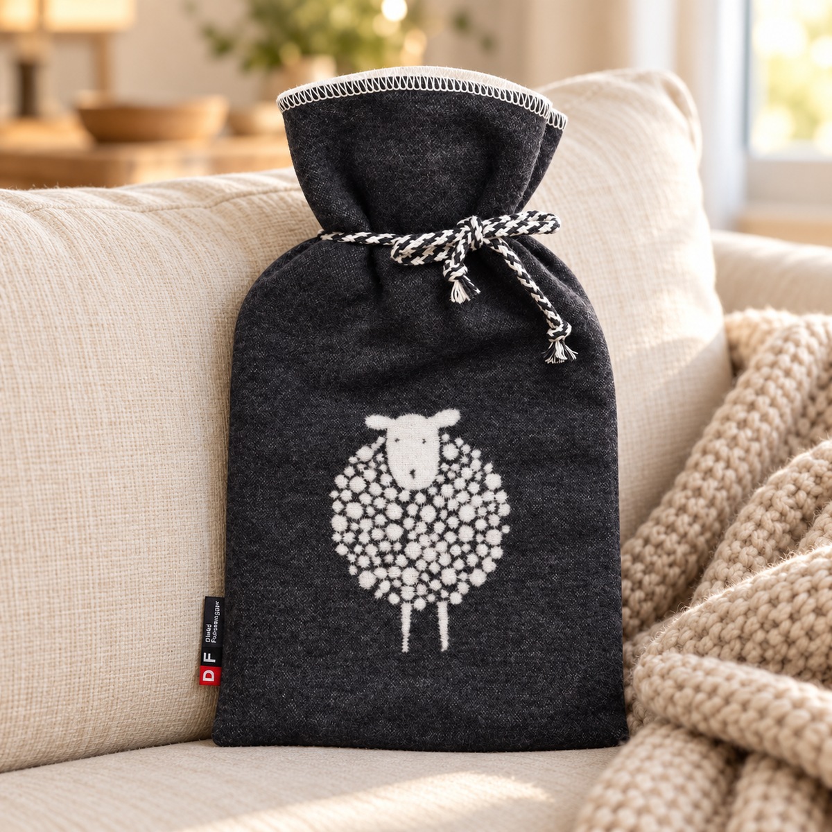 Borsa dell'acqua calda in Pile di Cotone fantasia - Sheep