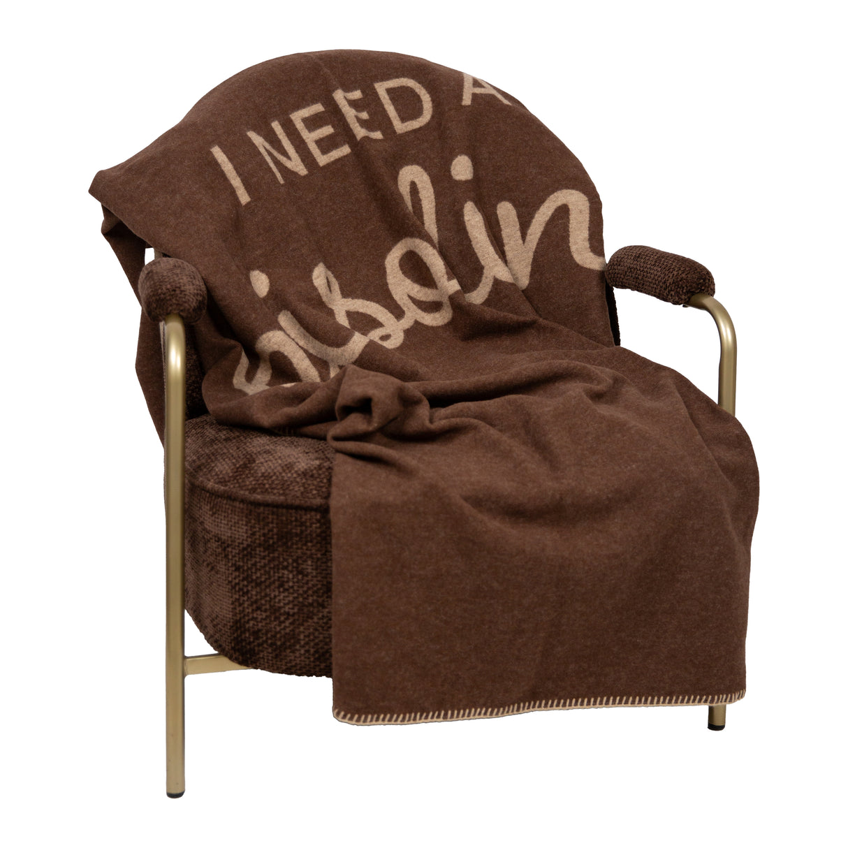 Plaid in Lana Cotta con Scritta - Pisolino