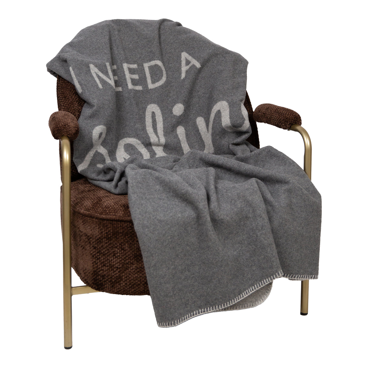 Plaid in Lana Cotta con Scritta - Pisolino