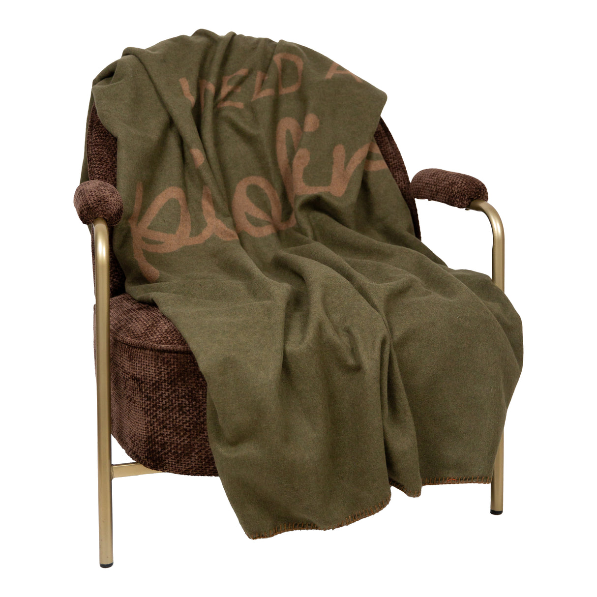 Plaid in Lana Cotta con Scritta - Pisolino