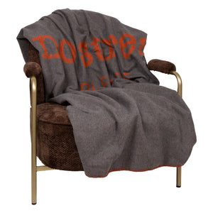 Plaid in Lana Cotta con Scritta - No Stress