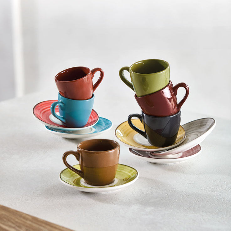 Set Tazzina in Porcellana Colorata - Daily